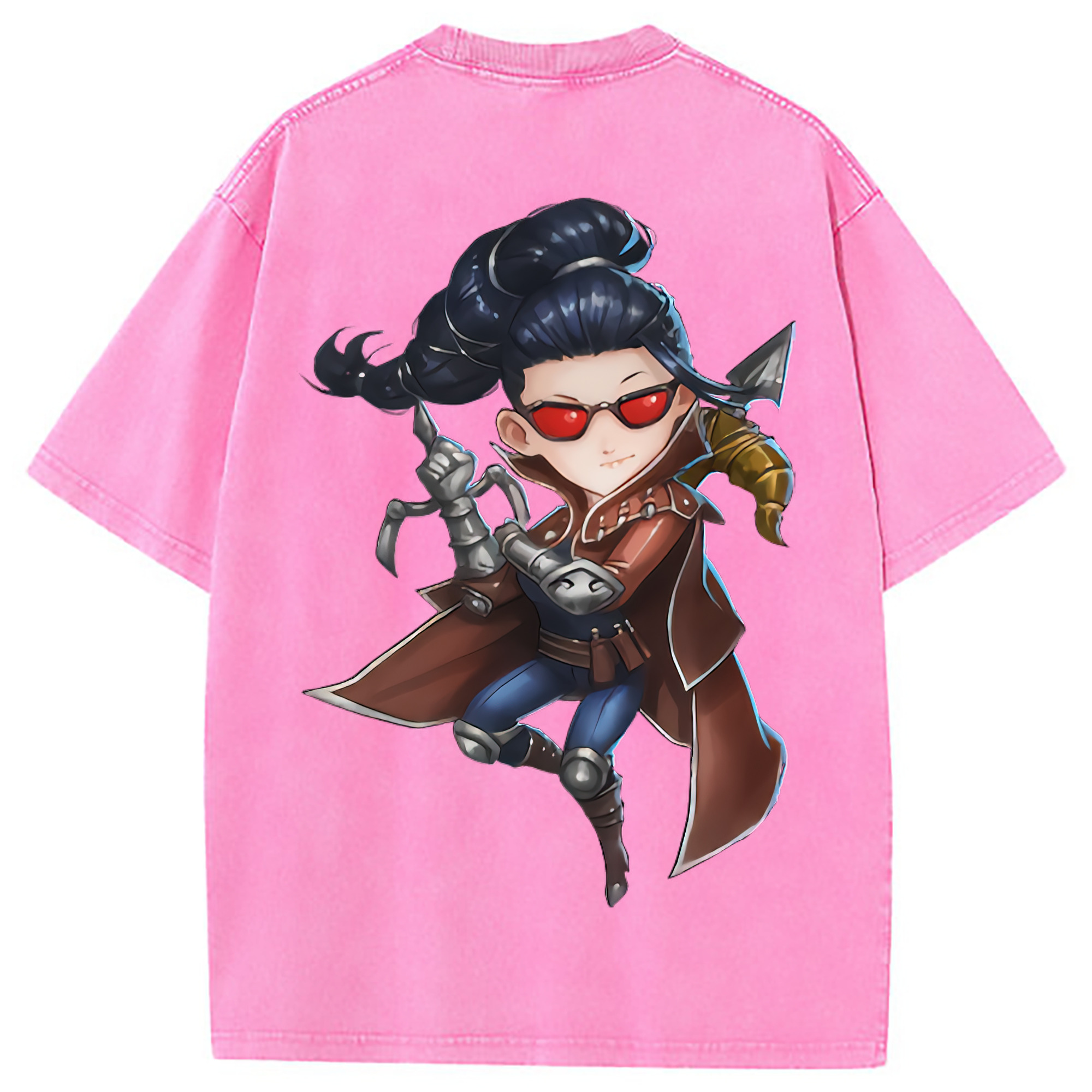 （画像用） リーグ・オブ・レジェンド League of Legends LOL 綿100% ヴィンテージ風 半袖Tシャツ（背面プリント）